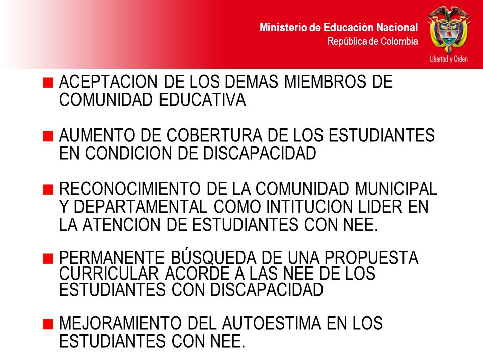ACEPTACION DE LOS DEMAS MIEMBROS DE COMUNIDAD EDUCATIVA