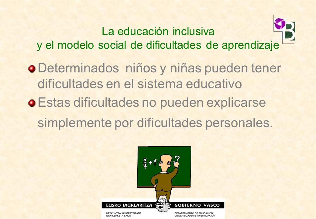 La educación inclusiva y el modelo social de dificultades de aprendizaje