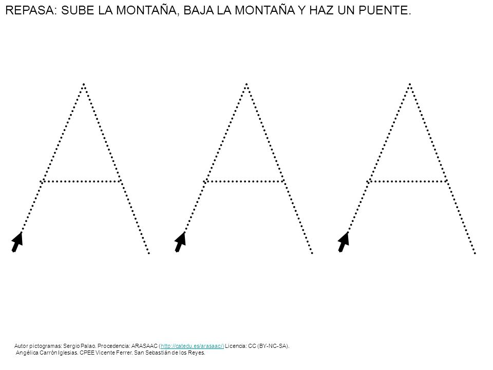REPASA: SUBE LA MONTAÑA, BAJA LA MONTAÑA Y HAZ UN PUENTE.
