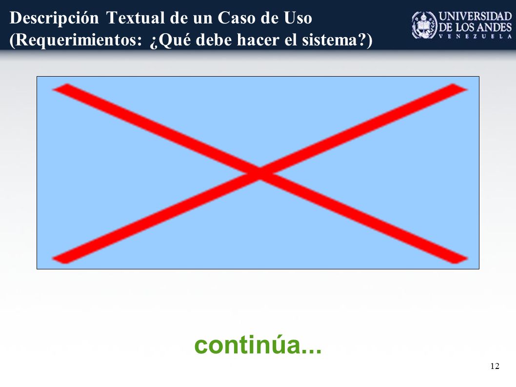 Descripción Textual de un Caso de Uso (Requerimientos: ¿Qué debe hacer el sistema )