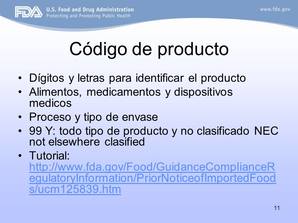 Código de producto Dígitos y letras para identificar el producto