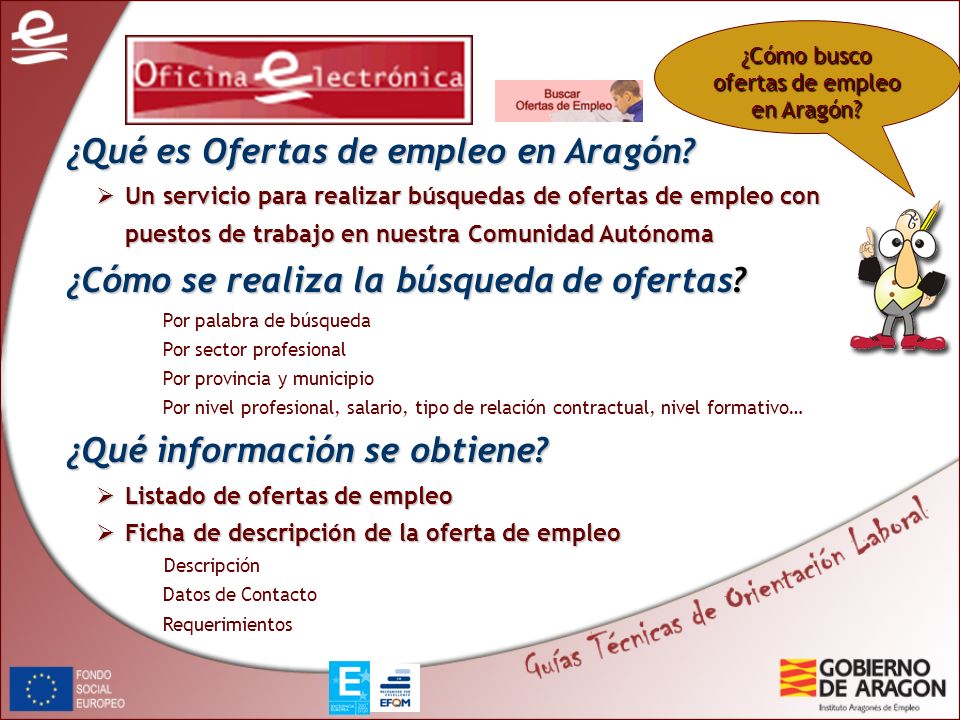 ¿Cómo busco ofertas de empleo en Aragón