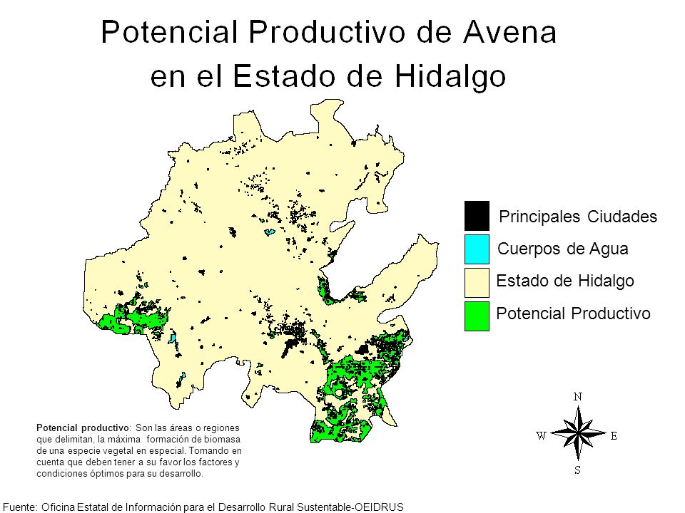 Principales Ciudades Cuerpos de Agua Estado de Hidalgo