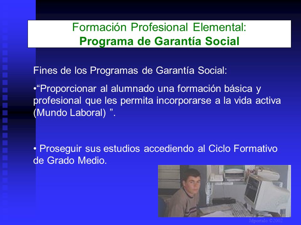 Formación Profesional Elemental: Programa de Garantía Social