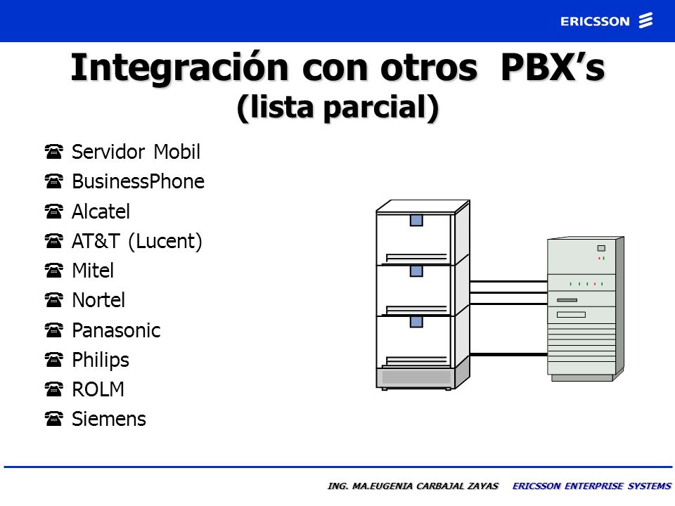 Integración con otros PBX’s (lista parcial)
