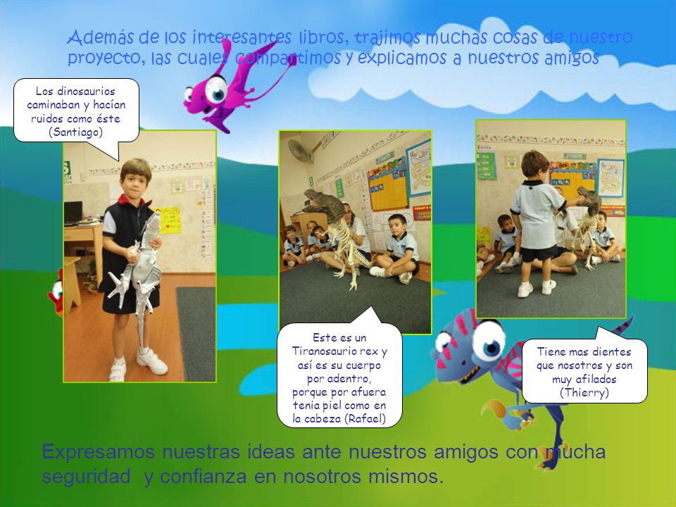 Además de los interesantes libros, trajimos muchas cosas de nuestro proyecto, las cuales compartimos y explicamos a nuestros amigos