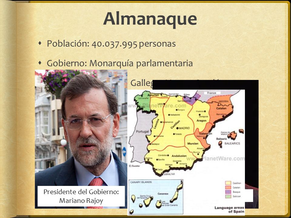 Presidente del Gobierno: Mariano Rajoy