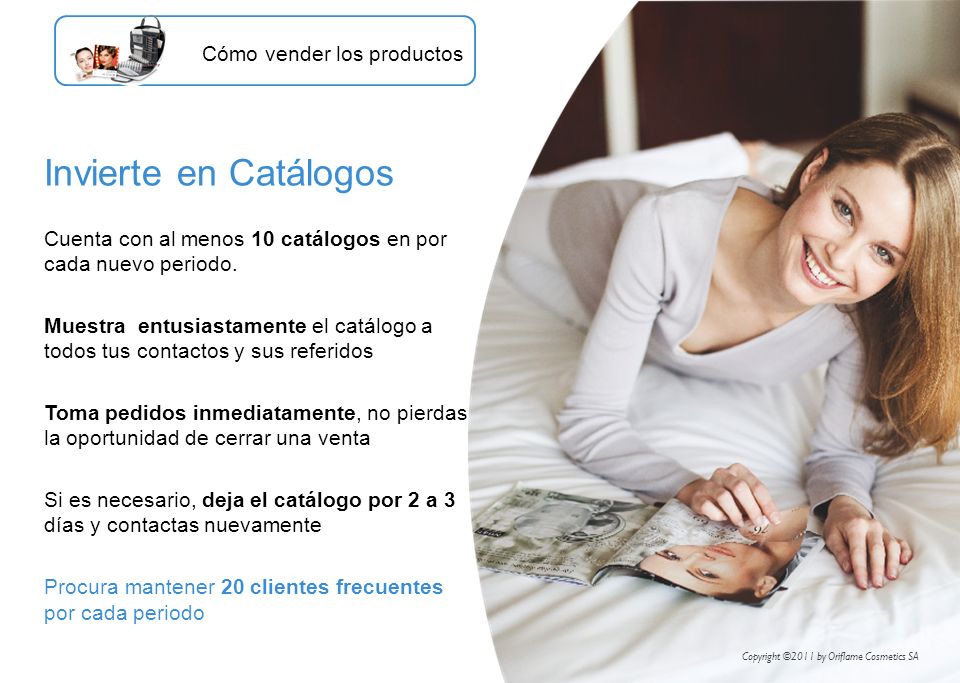 Invierte en Catálogos Cómo vender los productos