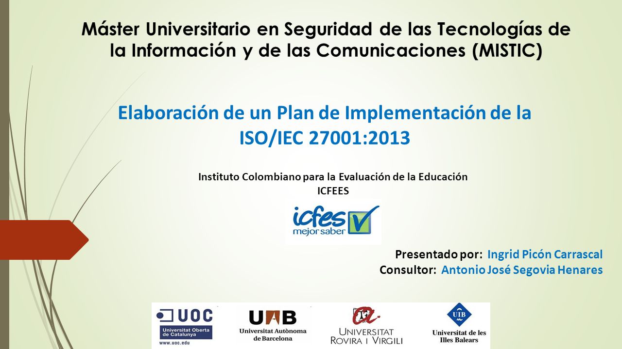 Elaboración de un Plan de Implementación de la ISO/IEC 27001:2013