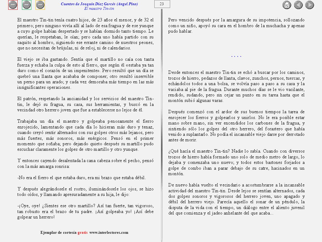 Cuentos de Joaquín Díaz Garcés (Angel Pino) El maestro Tin-tin 23