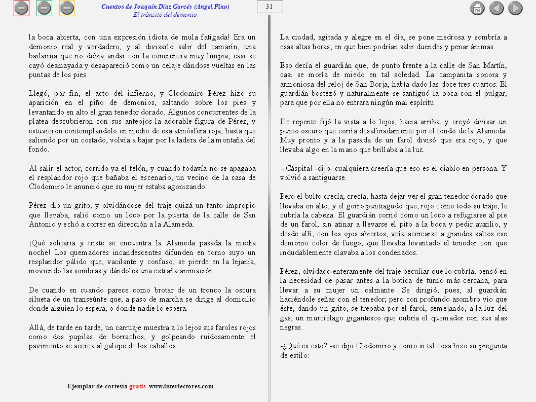 Cuentos de Joaquín Díaz Garcés (Angel Pino) El tránsito del demonio 31