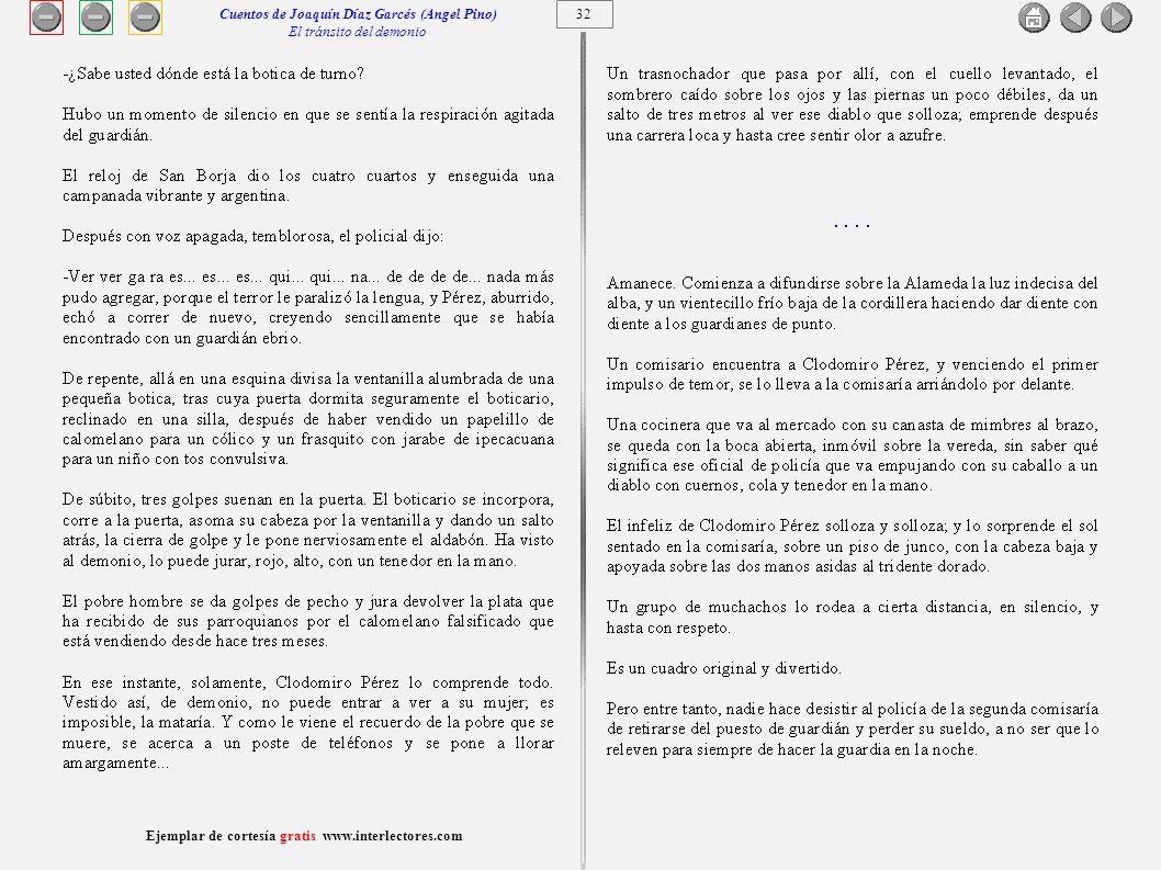 Cuentos de Joaquín Díaz Garcés (Angel Pino) El tránsito del demonio 32
