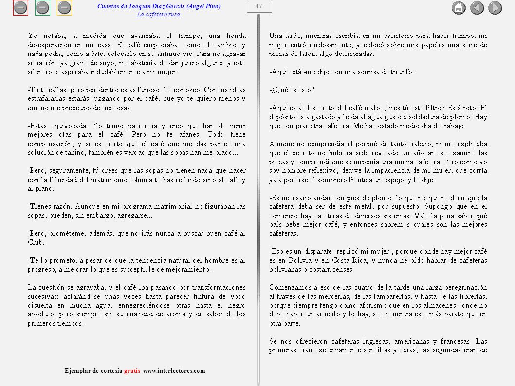 Cuentos de Joaquín Díaz Garcés (Angel Pino) La cafetera rusa 47