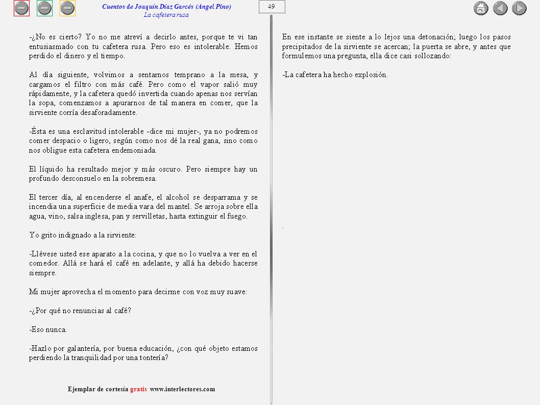 Cuentos de Joaquín Díaz Garcés (Angel Pino) La cafetera rusa 49