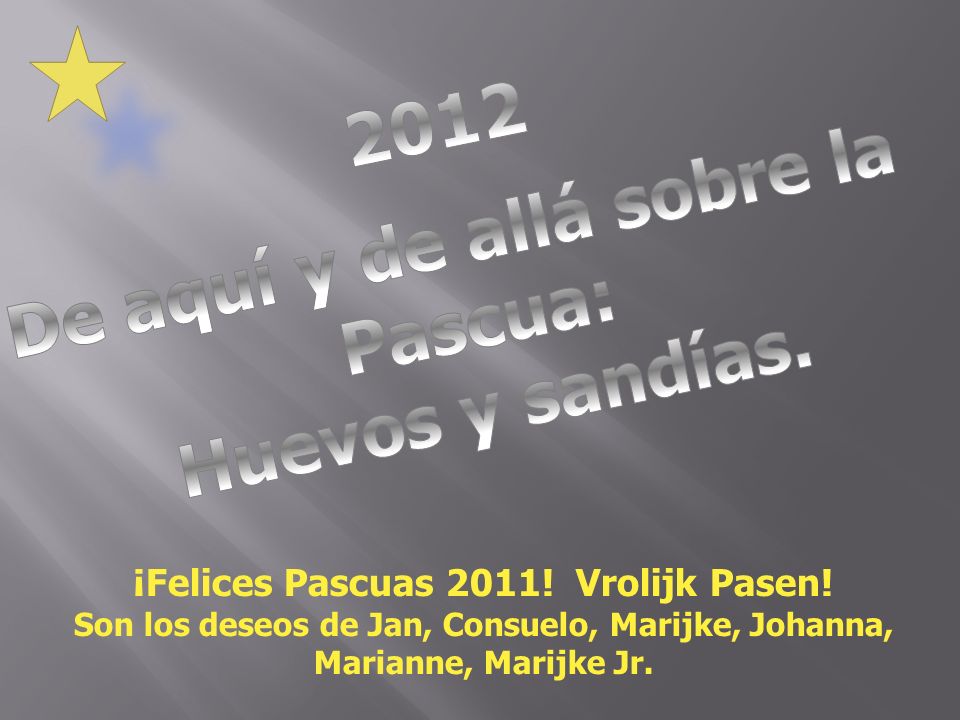 De aquí y de allá sobre la ¡Felices Pascuas 2011! Vrolijk Pasen!