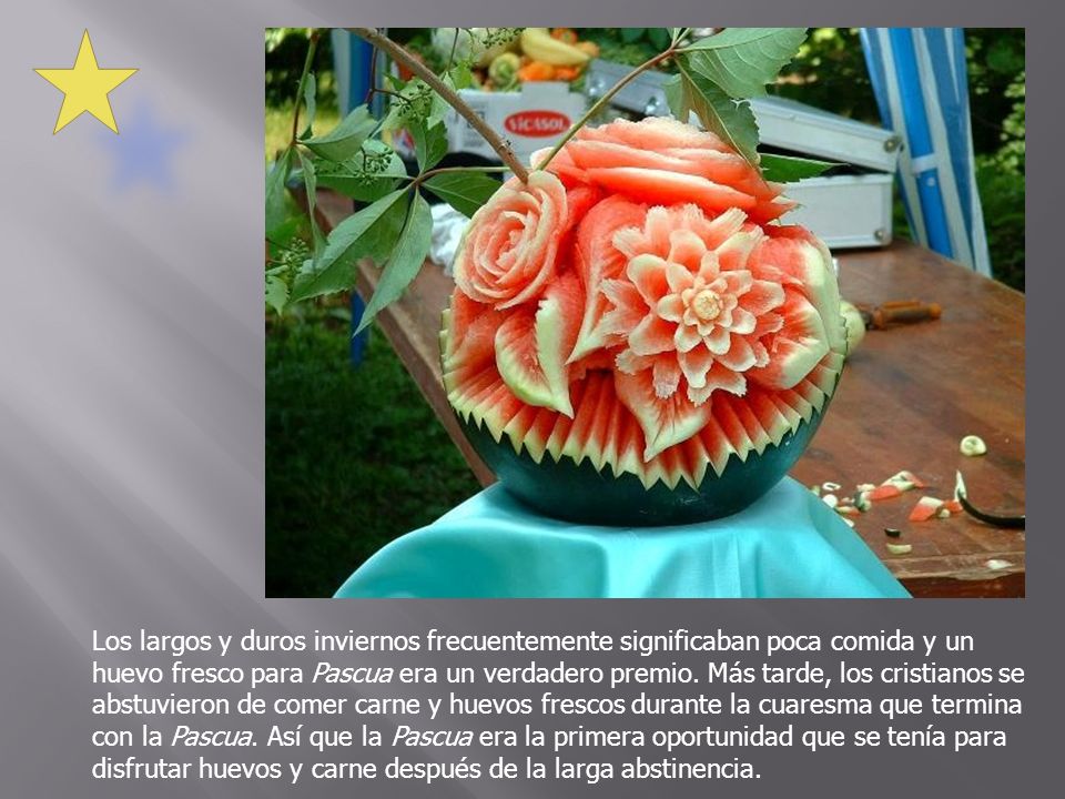 Los largos y duros inviernos frecuentemente significaban poca comida y un huevo fresco para Pascua era un verdadero premio.