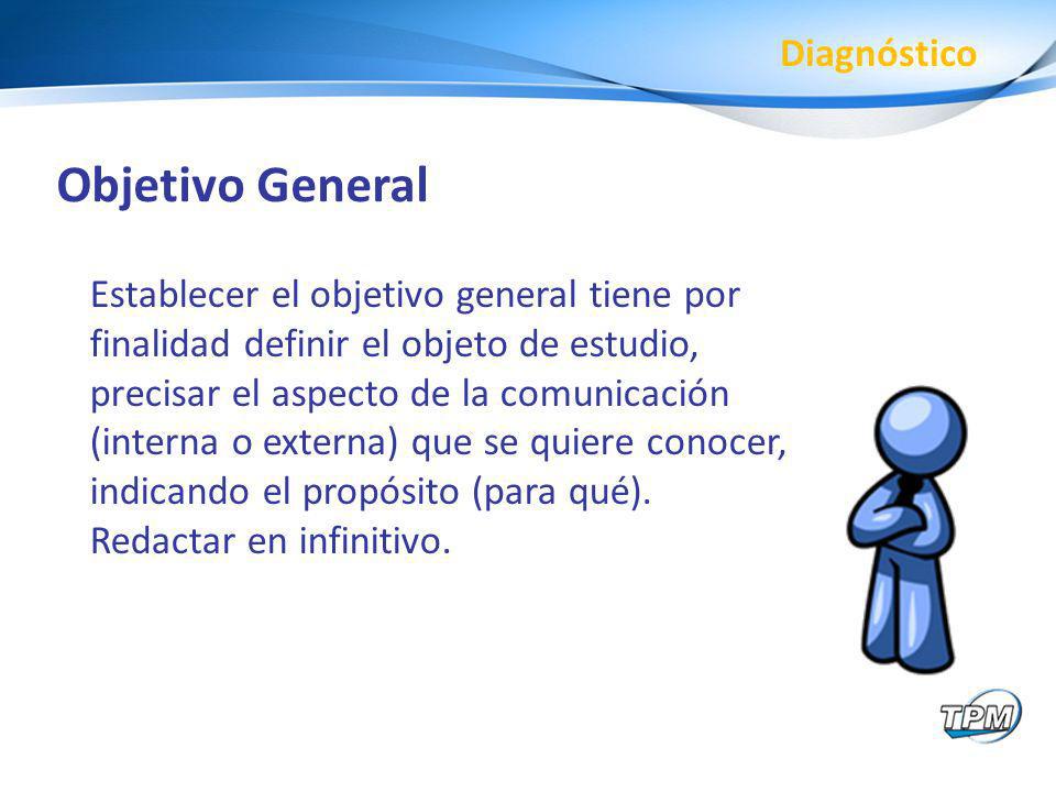 Objetivo General Diagnóstico