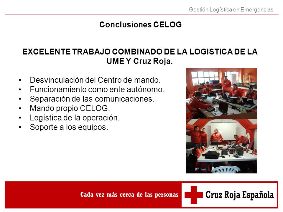 EXCELENTE TRABAJO COMBINADO DE LA LOGISTICA DE LA UME Y Cruz Roja.