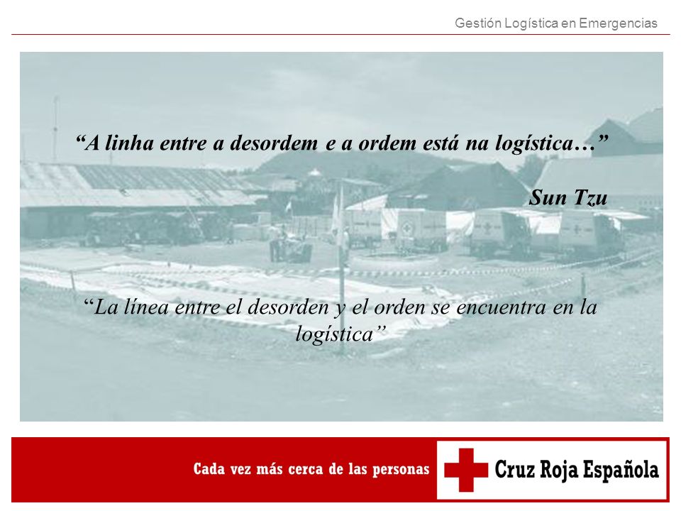 A linha entre a desordem e a ordem está na logística…