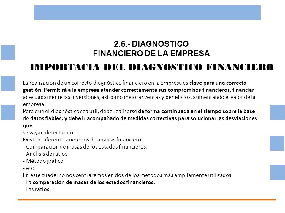 2.6.- DIAGNOSTICO FINANCIERO DE LA EMPRESA