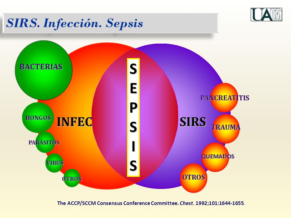SEPSIS SIRS. Infección. Sepsis INFECCIÓN SIRS BACTERIAS PANCREATITIS