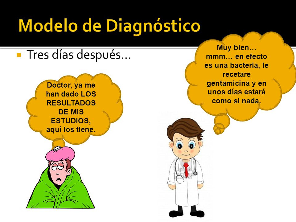 Doctor, ya me han dado LOS RESULTADOS DE MIS ESTUDIOS, aquí los tiene.