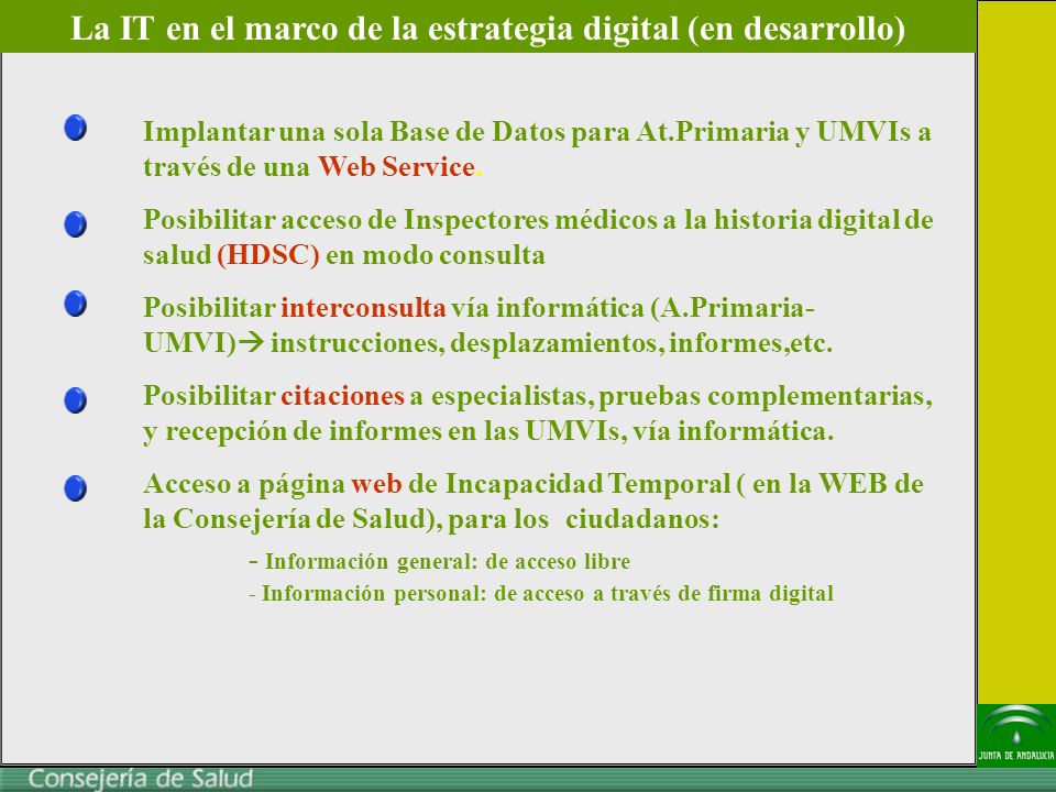 La IT en el marco de la estrategia digital (en desarrollo)