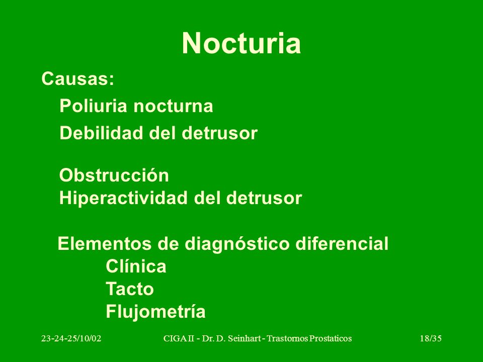 CIGA II - Dr. D. Seinhart - Trastornos Prostaticos