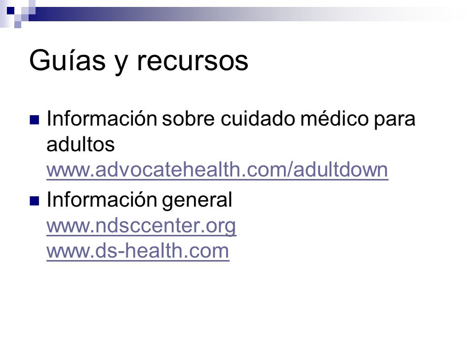 Guías y recursos Información sobre cuidado médico para adultos