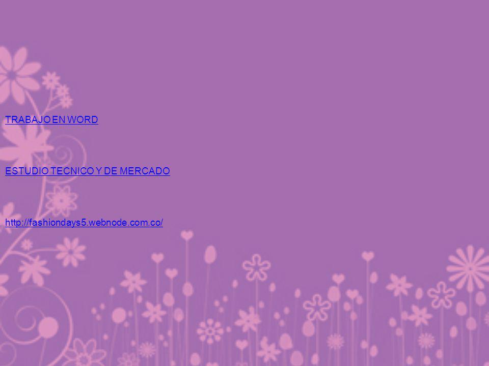 TRABAJO EN WORD ESTUDIO TECNICO Y DE MERCADO   ..