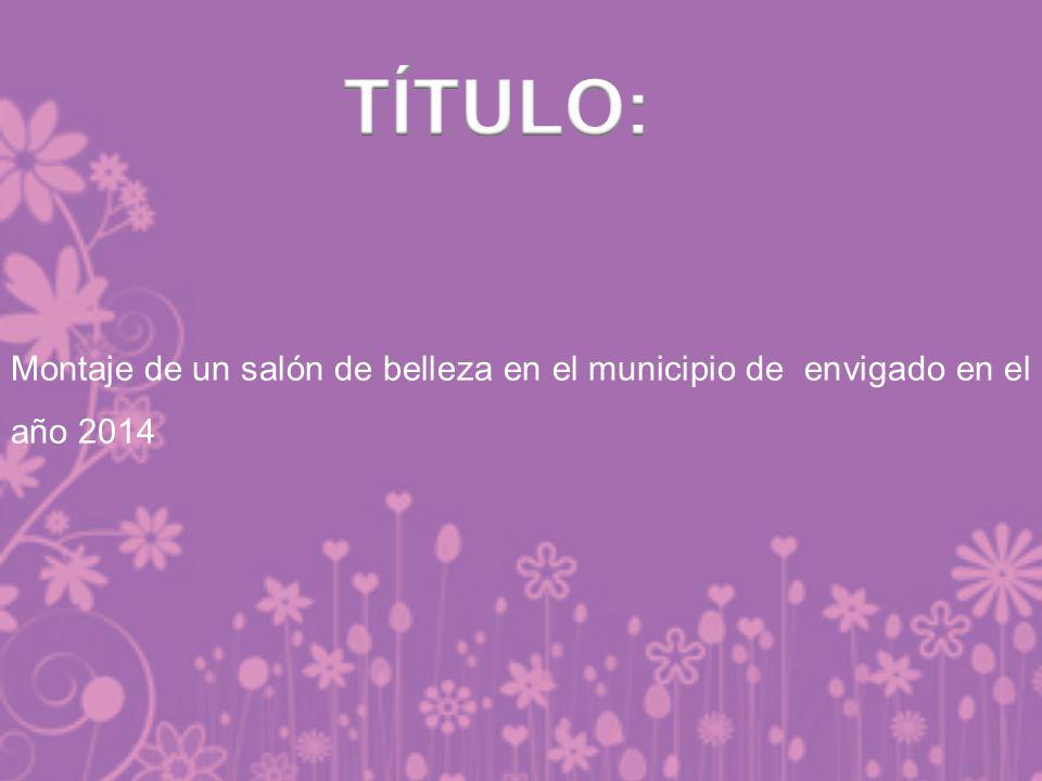 TÍTULO: Montaje de un salón de belleza en el municipio de envigado en el año 2014