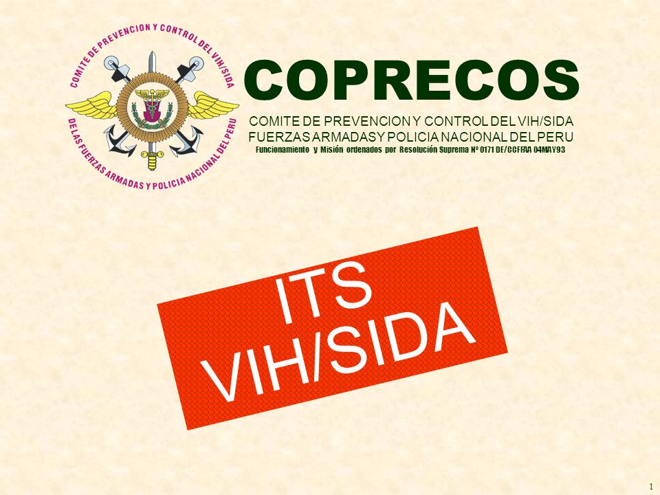 ITS VIH/SIDA COPRECOS COMITE DE PREVENCION Y CONTROL DEL VIH/SIDA