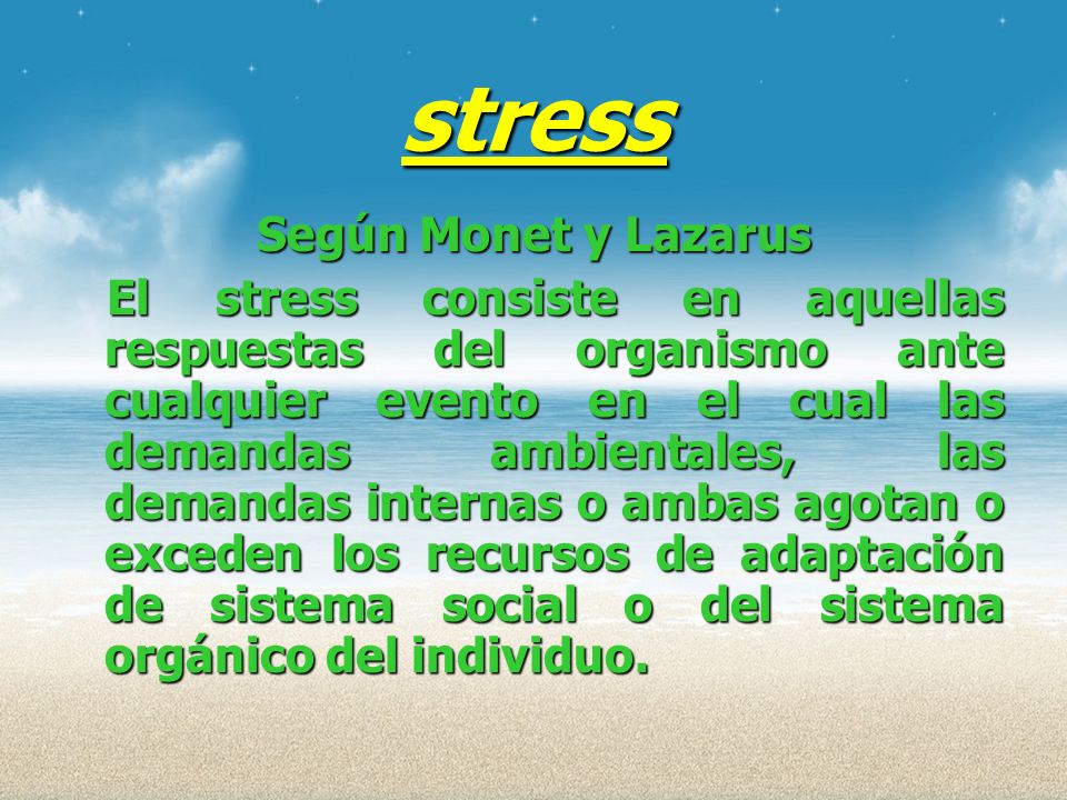 stress Según Monet y Lazarus
