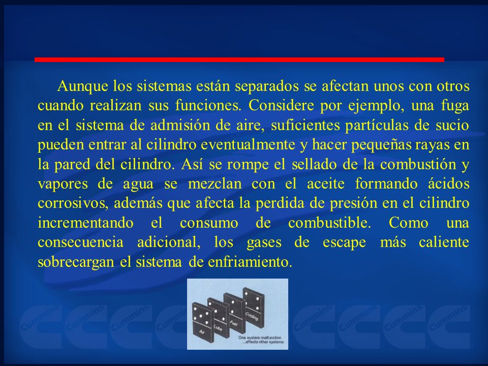 Aunque los sistemas están separados se afectan unos con otros cuando realizan sus funciones.