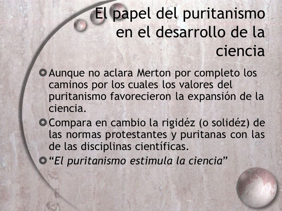 El papel del puritanismo en el desarrollo de la ciencia