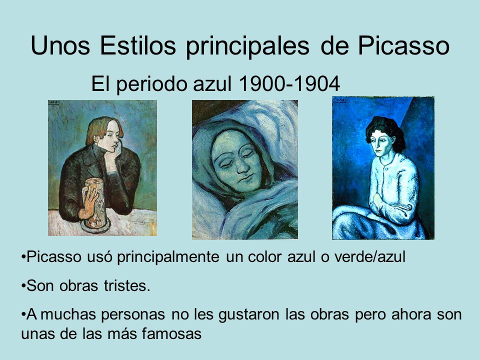 Unos Estilos principales de Picasso
