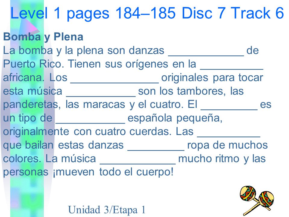 Level 1 pages 184–185 Disc 7 Track 6
