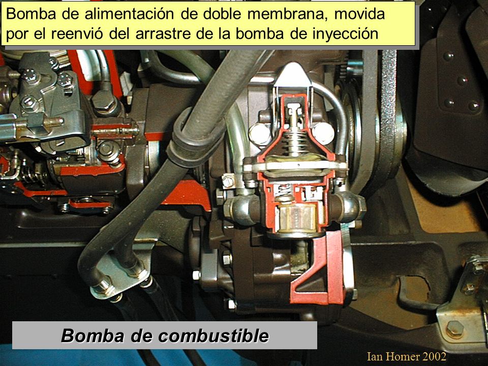 Bomba de alimentación de doble membrana, movida por el reenvió del arrastre de la bomba de inyección