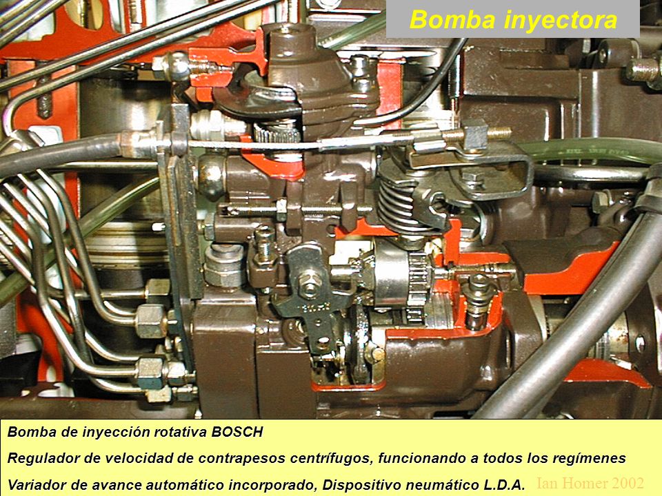 Bomba inyectora Ian Homer 2002 Bomba de inyección rotativa BOSCH