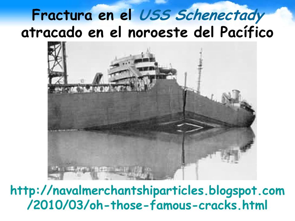 Fractura en el USS Schenectady atracado en el noroeste del Pacífico