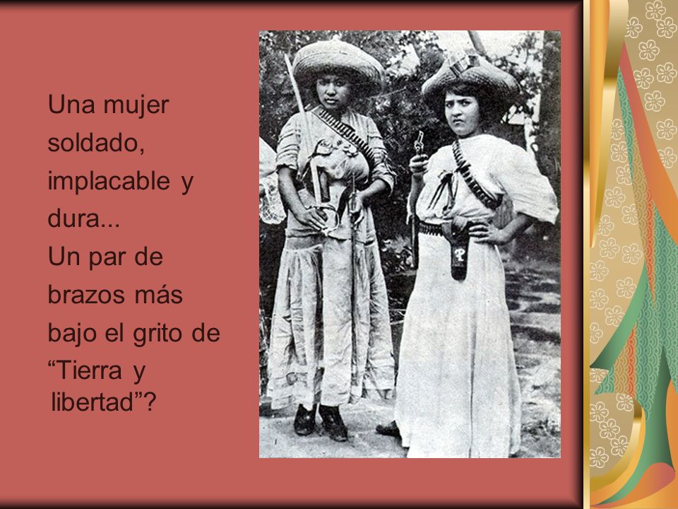 Una mujer soldado, implacable y dura... Un par de brazos más bajo el grito de Tierra y libertad