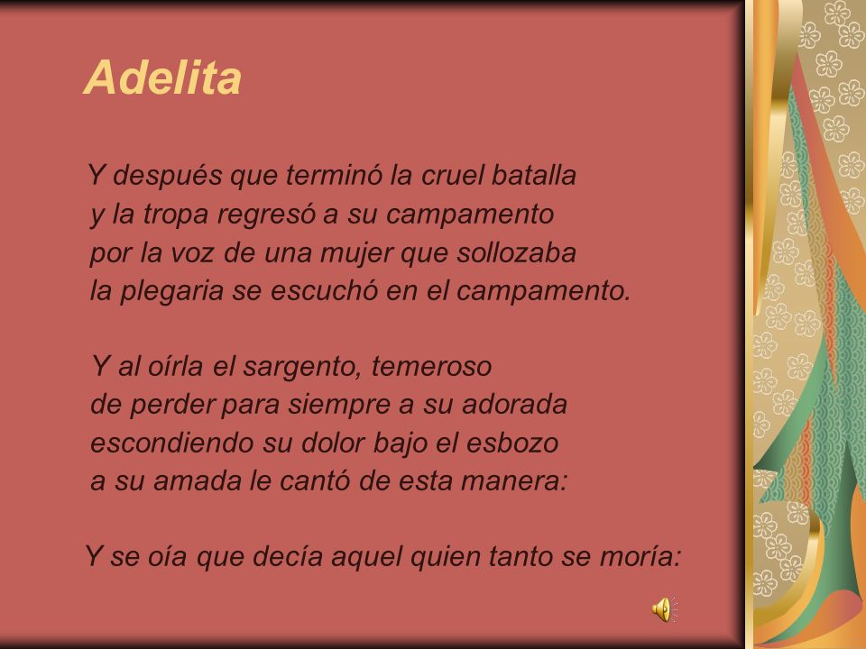 Adelita Y después que terminó la cruel batalla