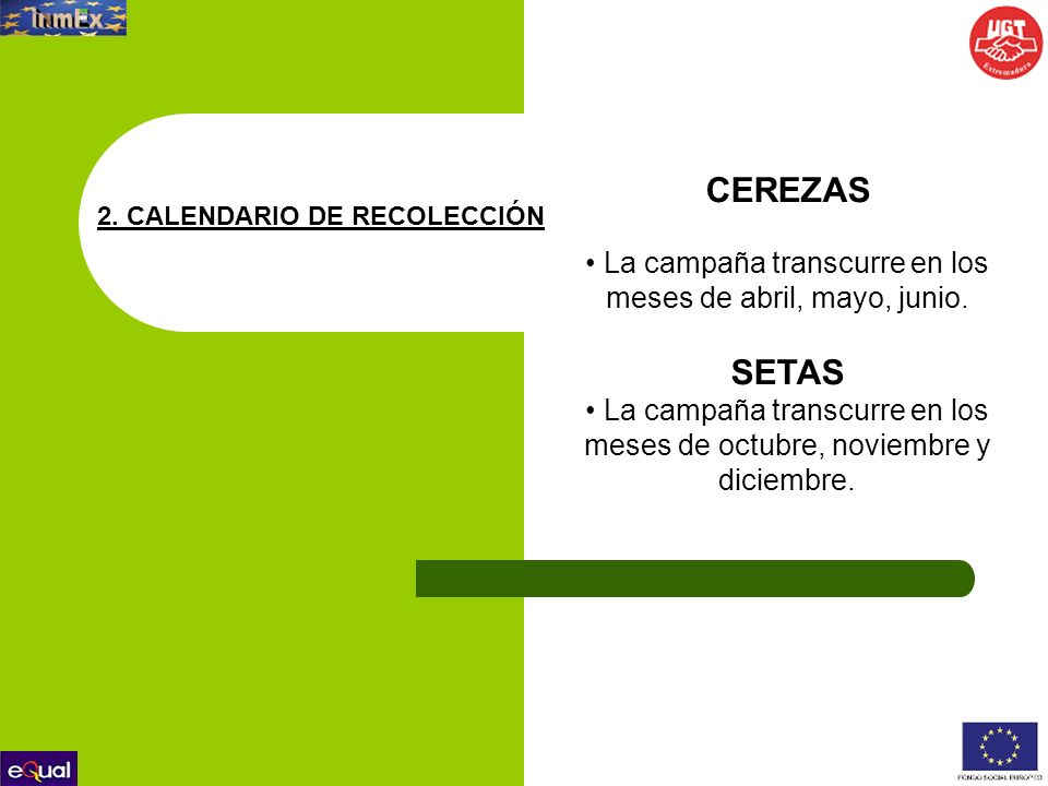 • La campaña transcurre en los meses de abril, mayo, junio.