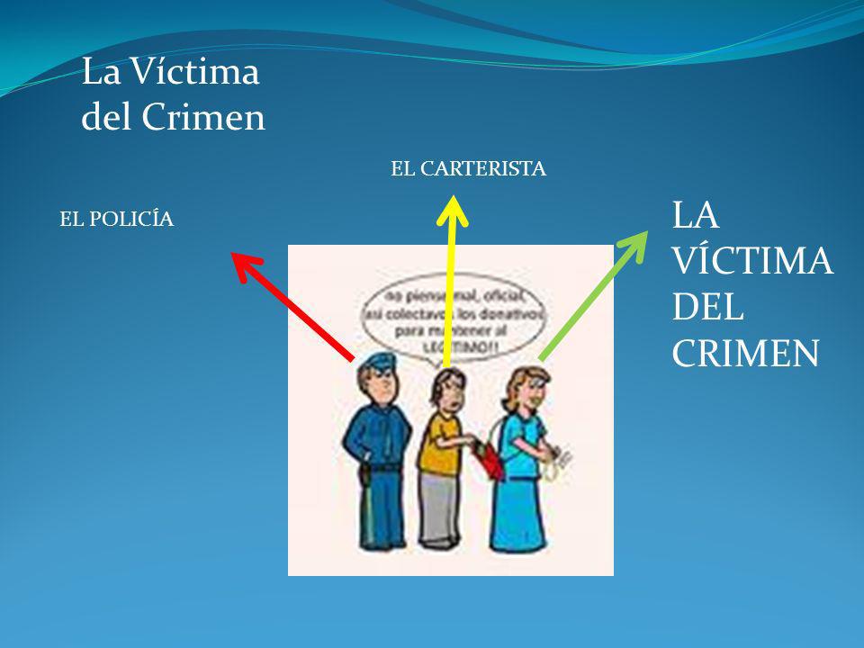 La Víctima del Crimen EL CARTERISTA LA VÍCTIMA DEL CRIMEN EL POLICÍA