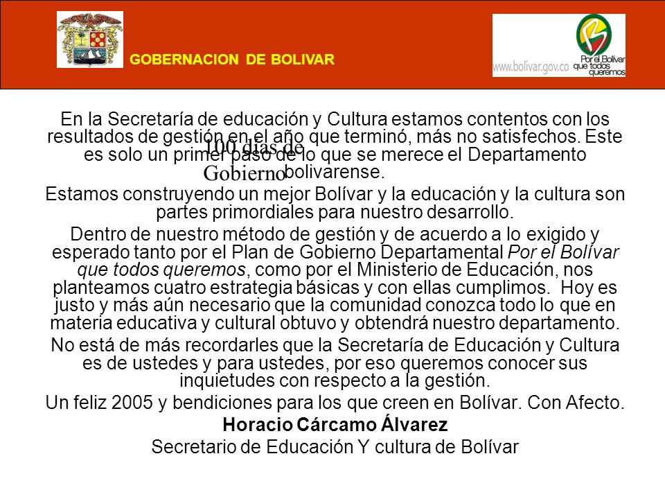 Un feliz 2005 y bendiciones para los que creen en Bolívar. Con Afecto.