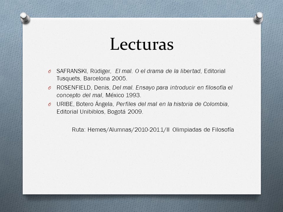 Lecturas SAFRANSKI, Rüdiger, El mal. O el drama de la libertad, Editorial Tusquets, Barcelona