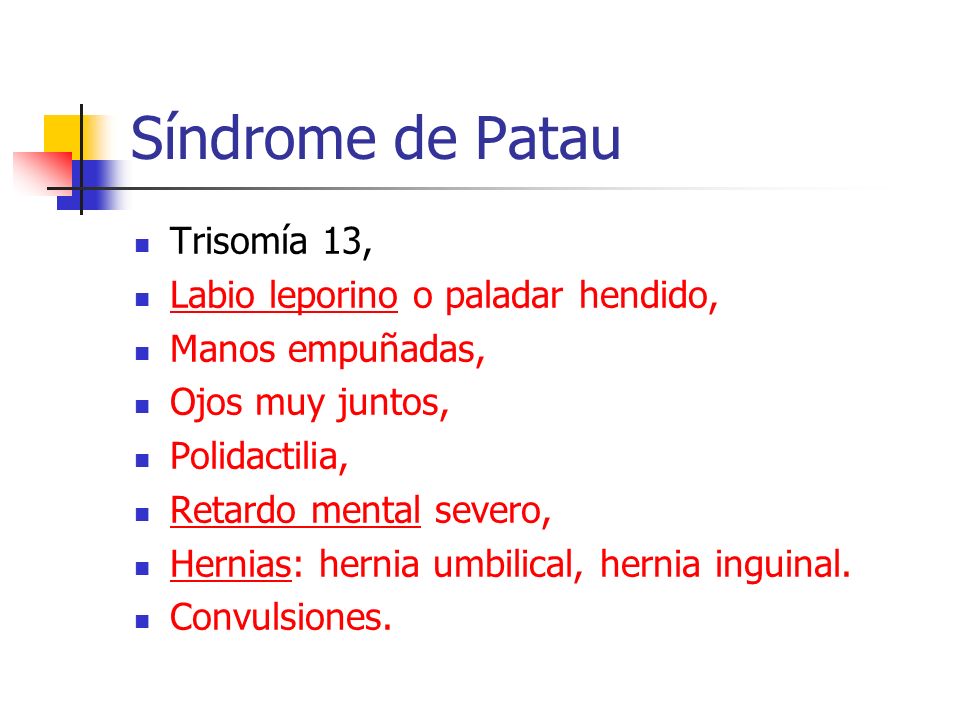 Síndrome de Patau Trisomía 13, Labio leporino o paladar hendido,
