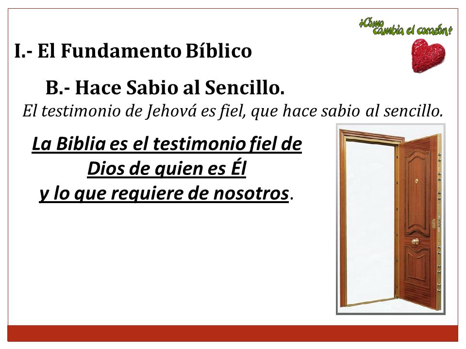 La Biblia es el testimonio fiel de Dios de quien es Él