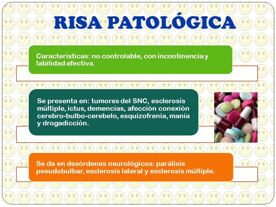 RISA PATOLÓGICA Características: no controlable, con incontinencia y labilidad afectiva.