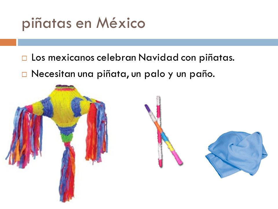 piñatas en México Los mexicanos celebran Navidad con piñatas.